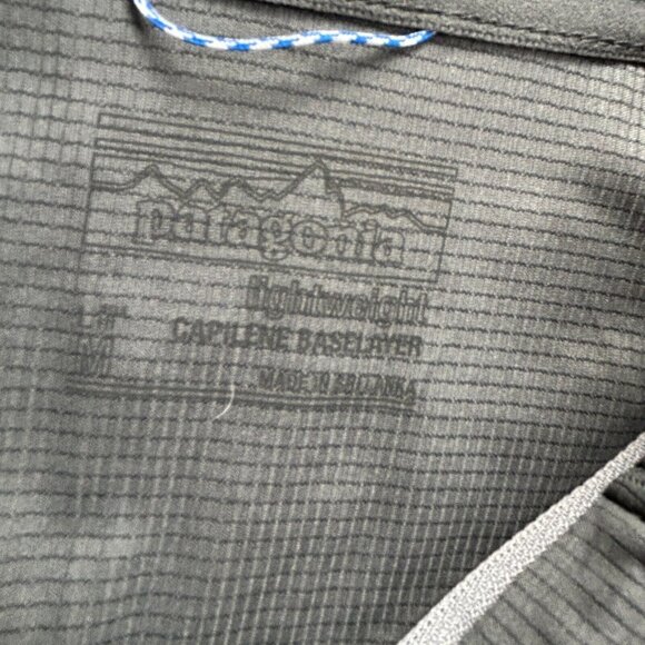 Patagonia Capilene Womens Baselayer Top Medium Gray Thermal Lightweight Half-Zip - Picture 9 of 9